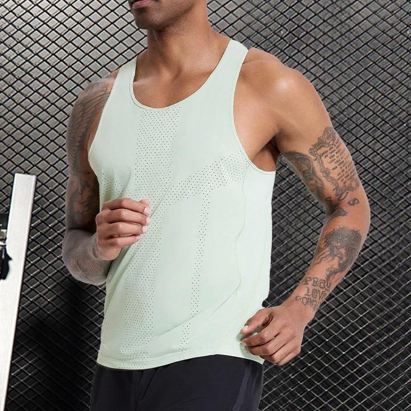 T-shirt sans manches pour hommes, vêtements de sport, basket-ball, Fitness, entraînement, débardeur,