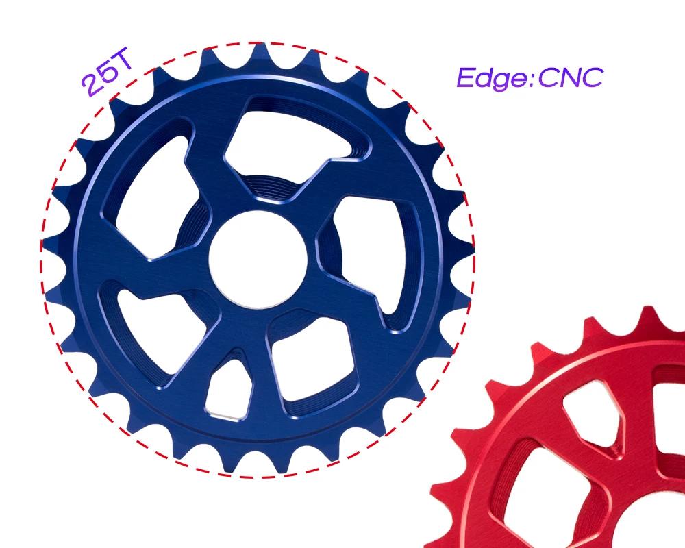 Funsea BMX pignon 25T alliage 6061 plaque de vélo pour Wheelie cascade grand Cruiser plateau unidire