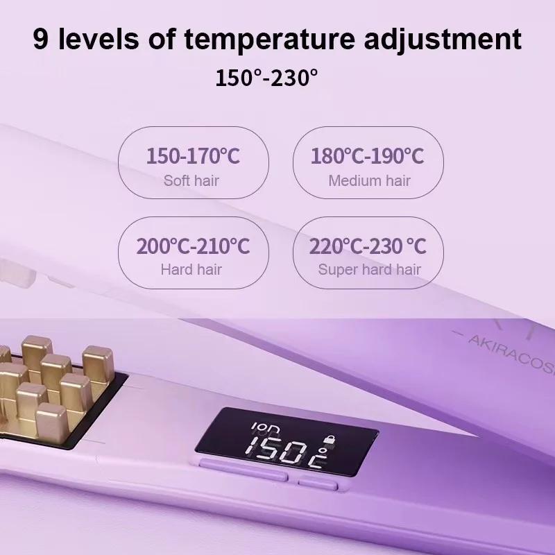 AkiraCosme-Fer à cheveux en céramique à volume moyen, bigoudi en fer à maïs moelleux à ions négatifs