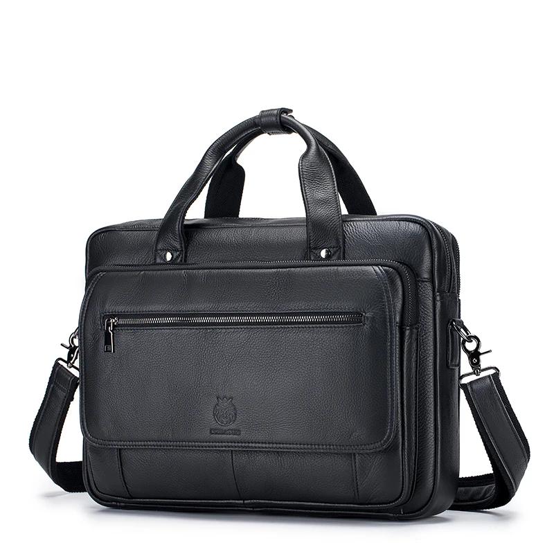 Porte-documents de luxe vintage en cuir véritable pour homme, coque rigide, 16 pouces, sac d'ordinat