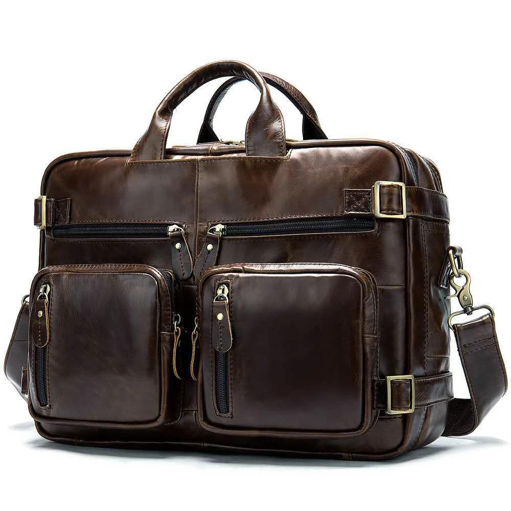 Sac messager en cuir véritable de haute qualité pour hommes, sac à bandoulière, mallette d'affaires,