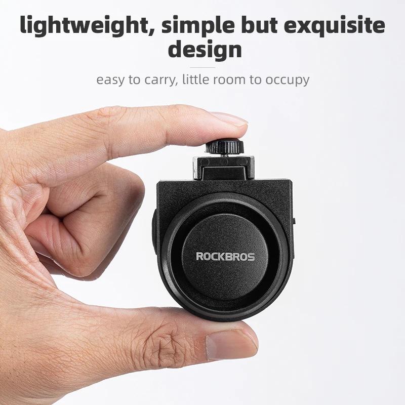 ROCKBROS-Sonnette électrique de type C pour vélo, klaxon antivol, télécommande sans fil, IPX5, insta