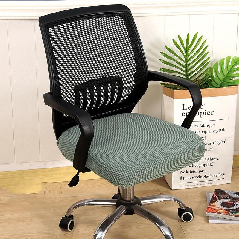 Housse de siège de chaise de bureau universelle, housse de fauteuil fendue, épaisse et extensible, h