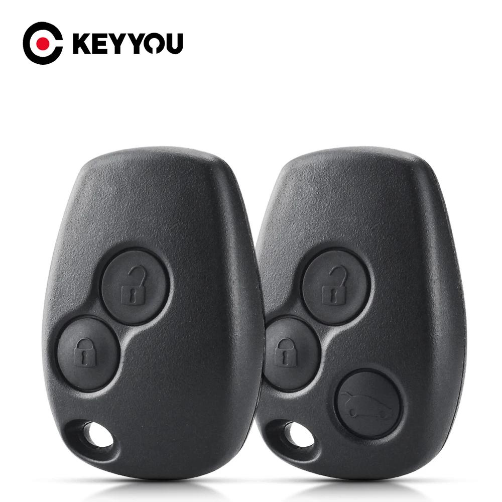 KEYYOU coque de clé à 2 boutons pour Renault Megane Modus Espace Laguna Duster Logan DACIA Sandero F