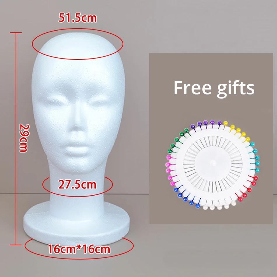 Tête de Mannequin femme, chapeau en mousse de polystyrène, présentoir de lunettes, présentoir de per