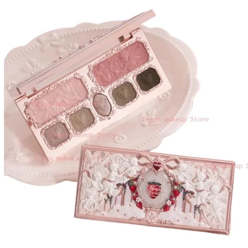 Flowerkaren fraise Cupidon Collection Palette de teint du visage Blush fard à paupières surligneur f