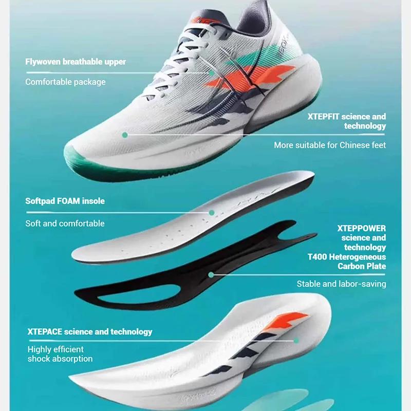 Xtep 360X 2.0 chaussures de course Marathon professionnelles pour hommes course plaque de carbone ch