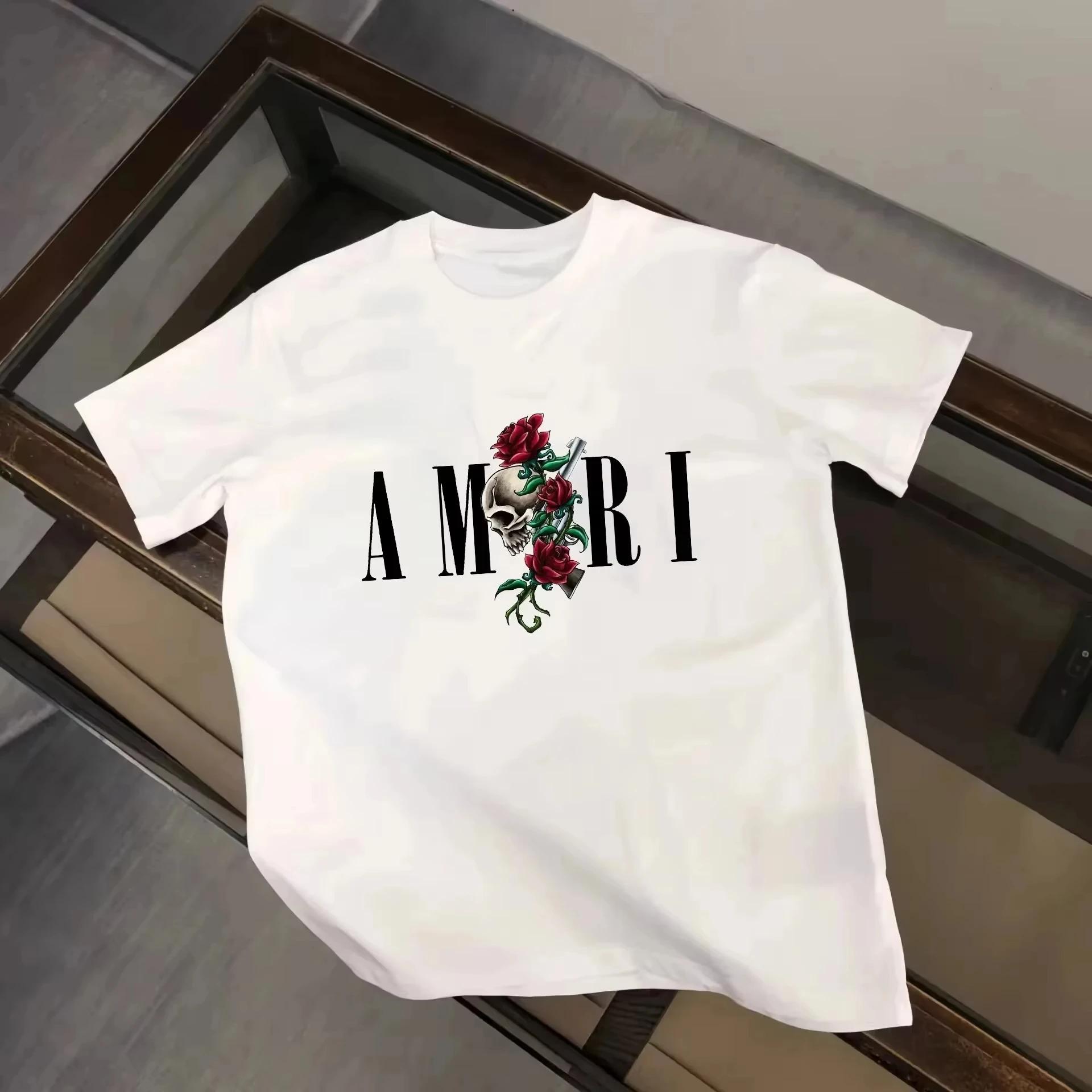 T-shirt manches courtes homme femme, estival et ample, en pur coton, doux, à la mode, Y2k, 2026