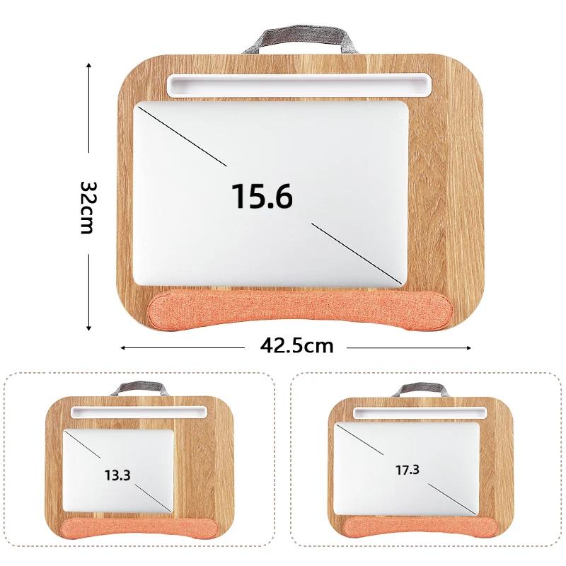 MUMUCC Table d'ordinateur portable paresseuse avec coussins et fentes, mini table d'oreiller multifo
