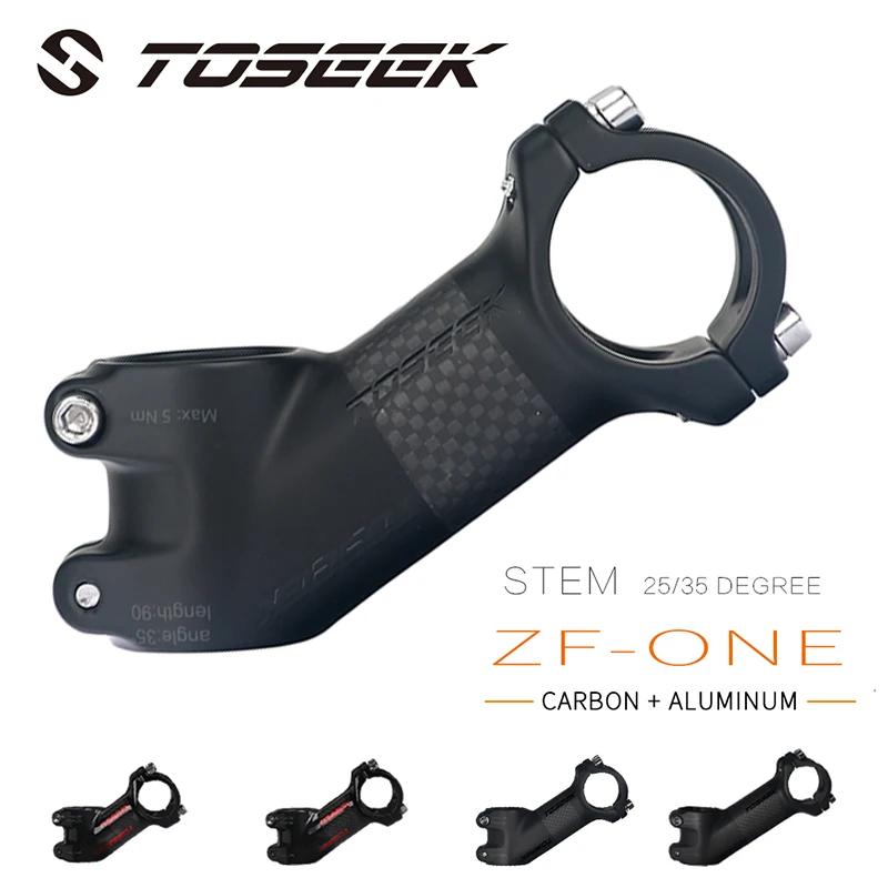 Toseek carbone vtt puissance 31.8mm tige de guidon de vélo 10/17/25/35 degrés vtt vélo Table ultralé