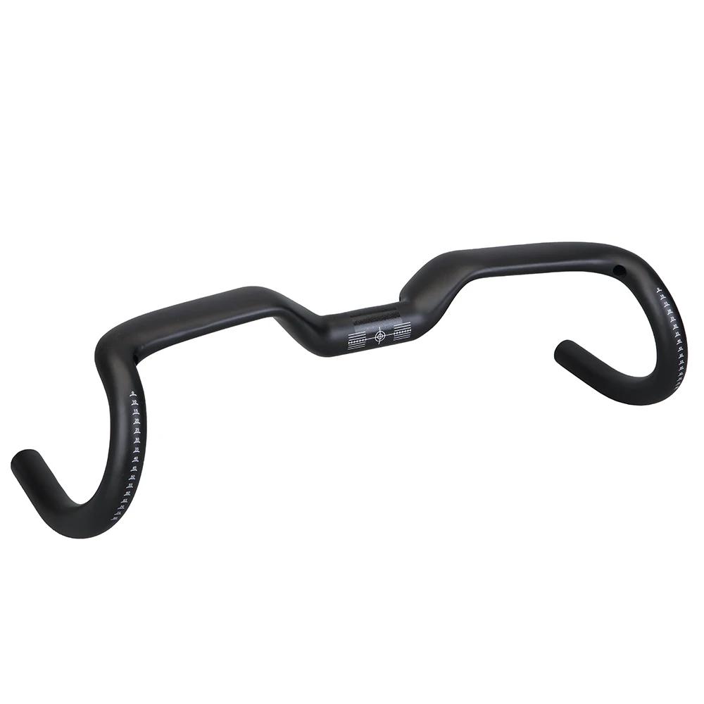 2024 Manche en gravier 14 ° Guidon de vélo en carbone, guidon aérodynamique, levage de chute, câbl