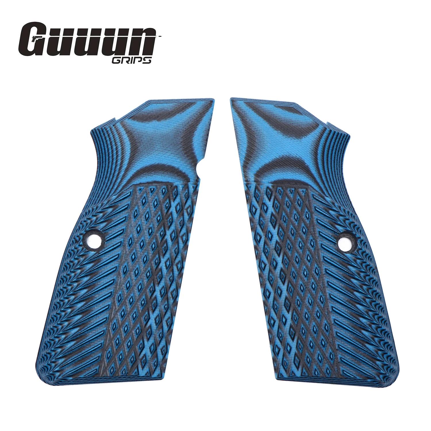 Poignées Guuun G10 pour Browning Hi Power et Tisas Regent BR9, Texture diamant ailes d'aigle