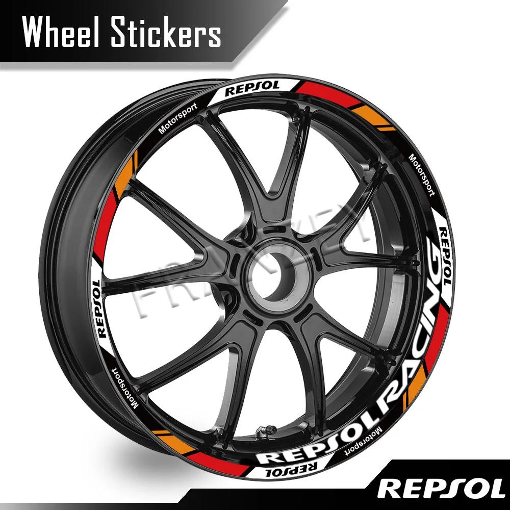 Autocollant de roue de moto pour HONDA CBR250R VFR 400 CBR600RR CBR1000RR Repsol, bande réfléchissan