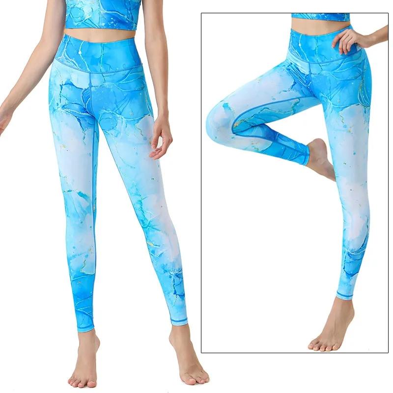 Leggings de fitness taille haute pour femme - Cloud Hide Flower design sexy pour yoga et course