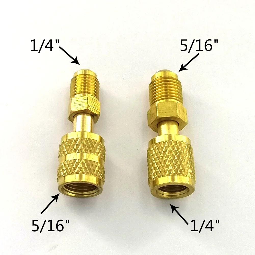 Tête de connecteur femelle/mâle 5/16 "SAE mâle/femelle 1/4", adaptateur SAE pour climatiseur R410 R3
