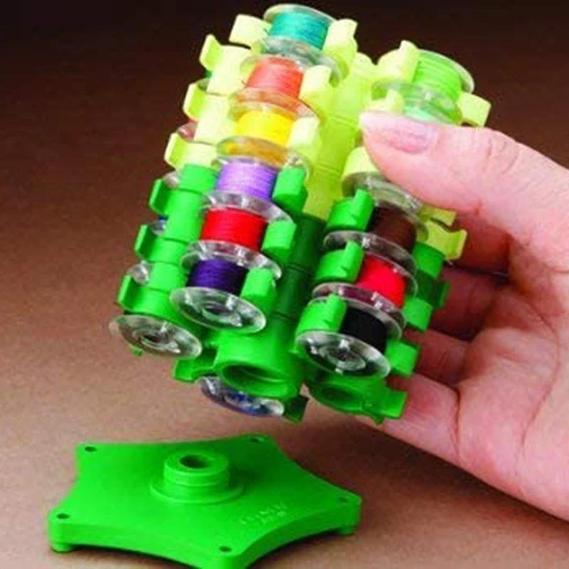 Support de Clip de rangement, tour de bobines de couture pour bobine de 30 fils, support en plastiqu