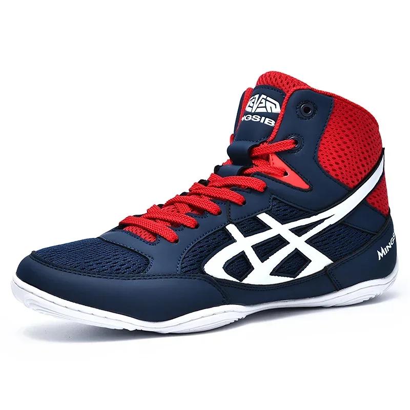 Chaussures de Lutte Hommes Femmes Baskets Entraînement Plein Air Boxe Sport Vol Grande Taille