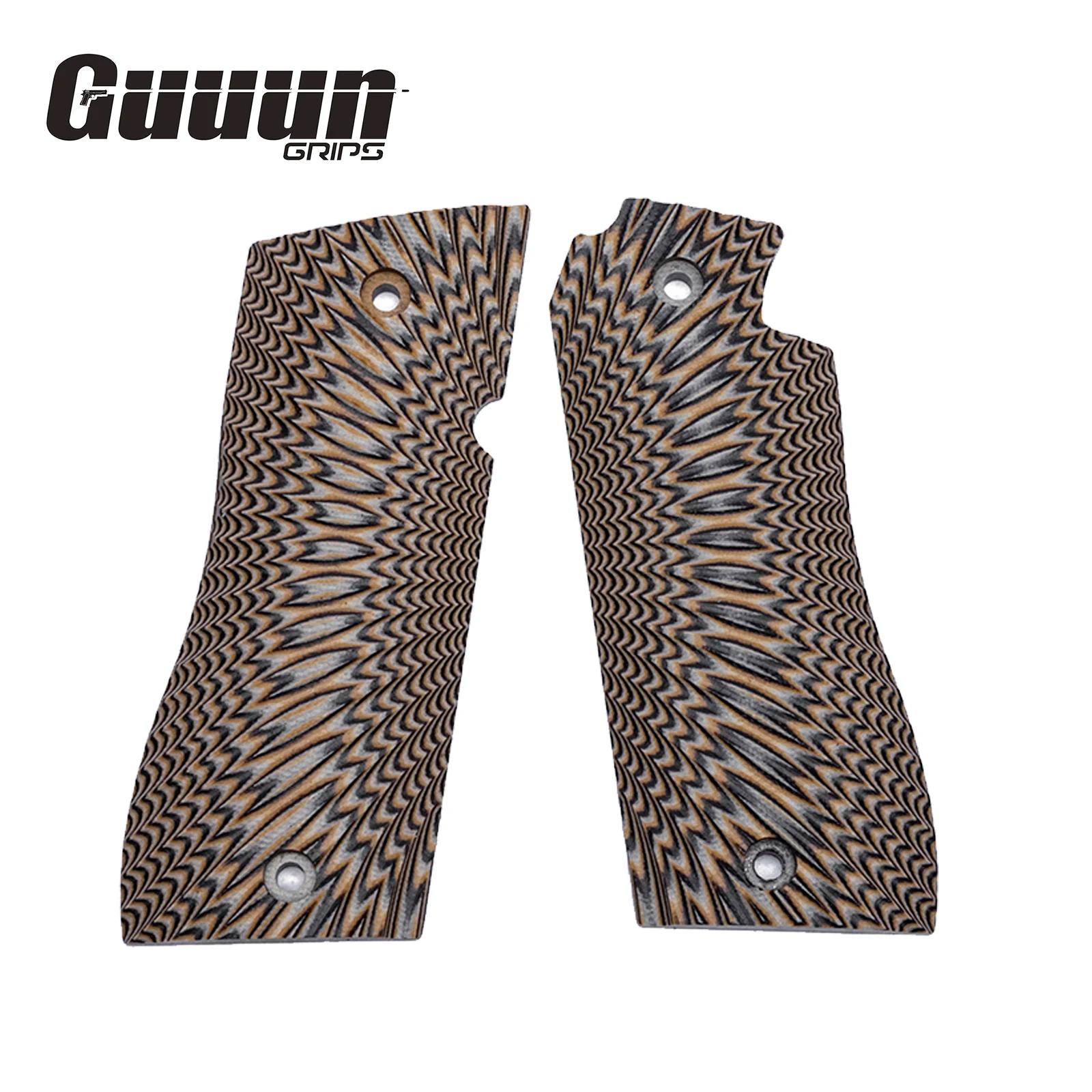 Guuun – poignée G10 pour Star BM/BKM OPS, Texture Sunburst, 6 couleurs au choix