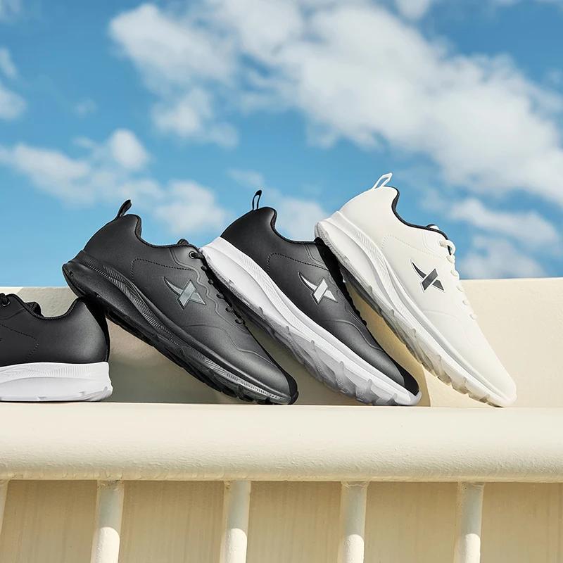Xtep chaussures de course pour hommes hiver en cuir chaussures de sport imperméables amorti résistan