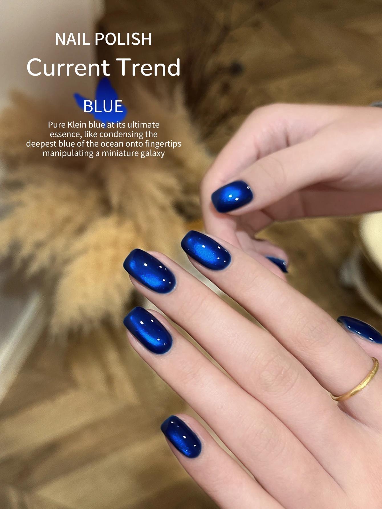 XEIJAYI 1pc 15ML bleu oeil de chat vernis à ongles Semi Permanent Nail Art trempage UV LED Salon de 