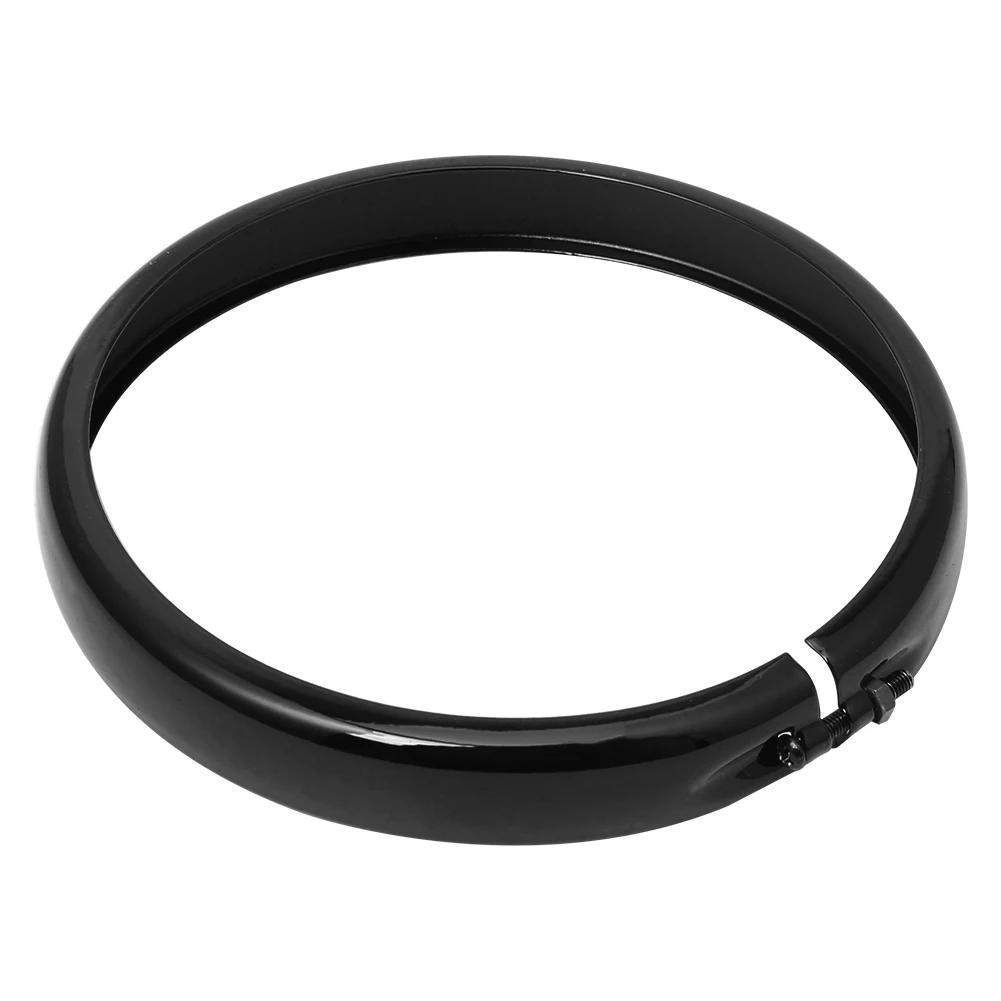 Anneau de garniture de phare de moto noir, 5.75 pouces, pour Harley Sportster Iron XL 883 1200 Dyna 