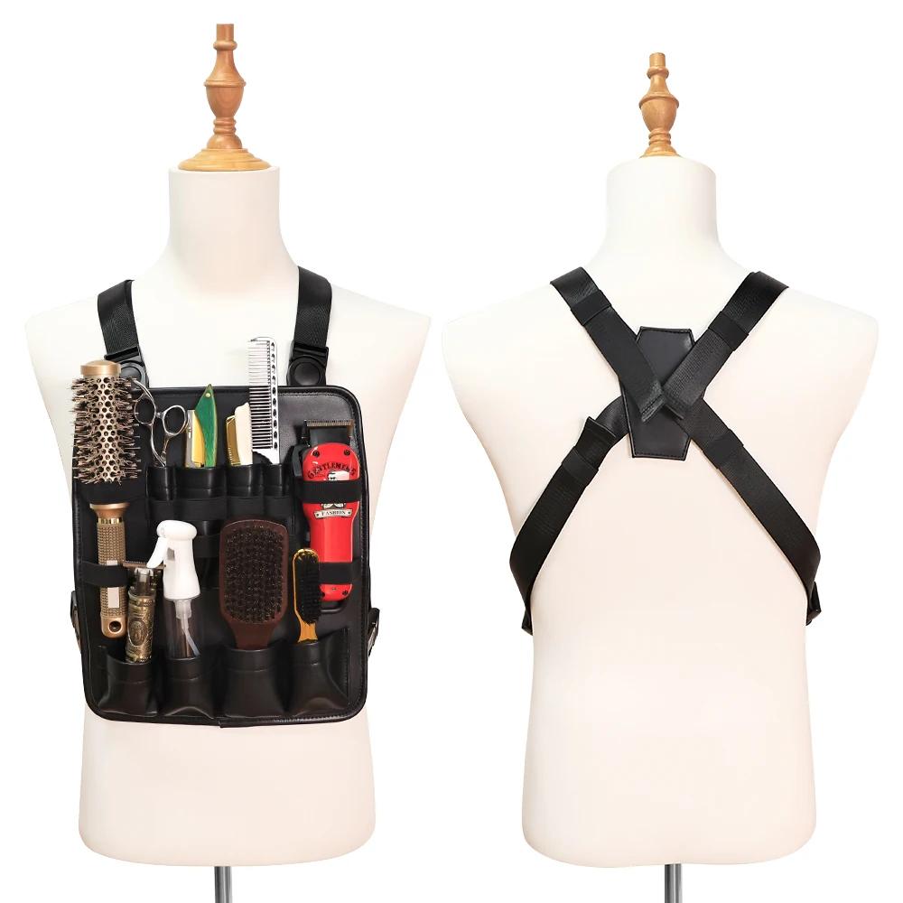 Sacs de poitrine en cuir pour barbier, nouveau Type élégant, rangement d'outils de coupe de cheveux,