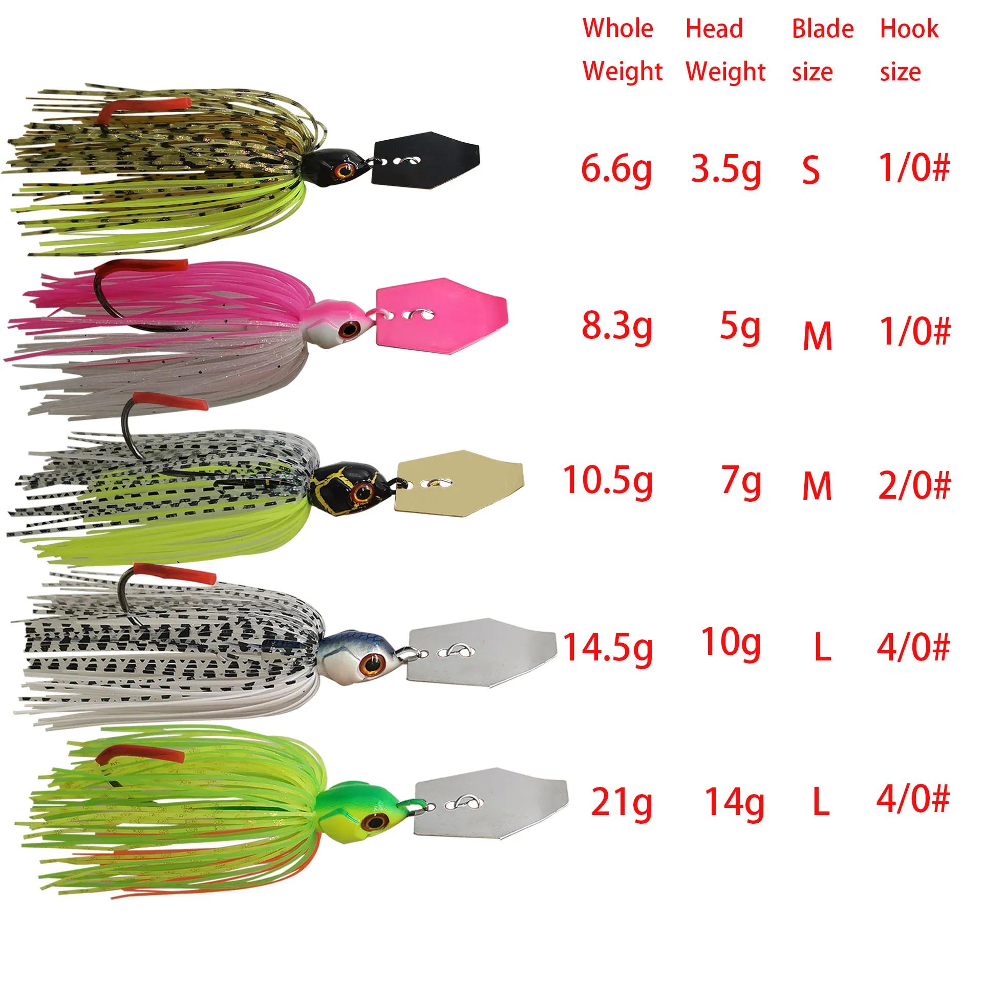 Mycena 7G/9G/11G/14G/21G leurre de pêche Chatter appât spinner appât lame Jig danseur Buzzbait wobbl