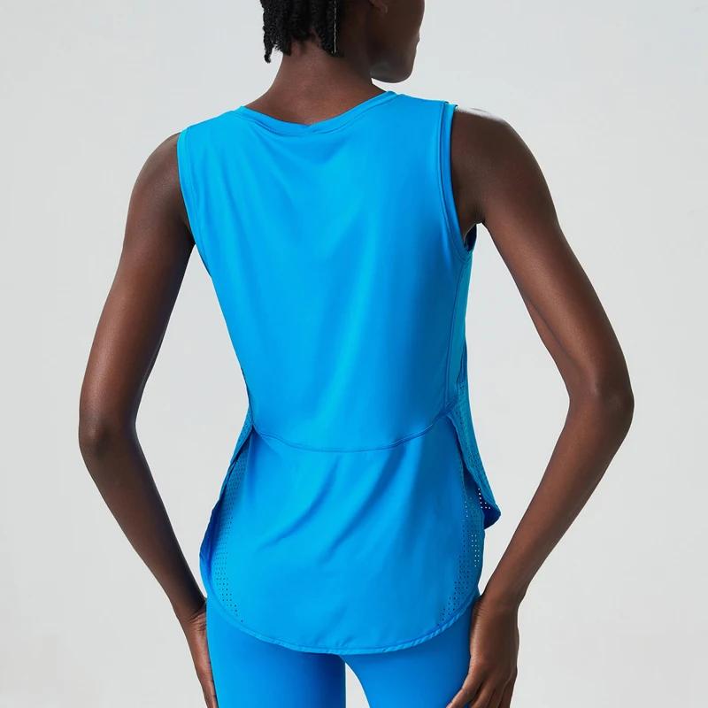 T-shirt yoga sans manches femme ample - Fitness course à pied débardeur été