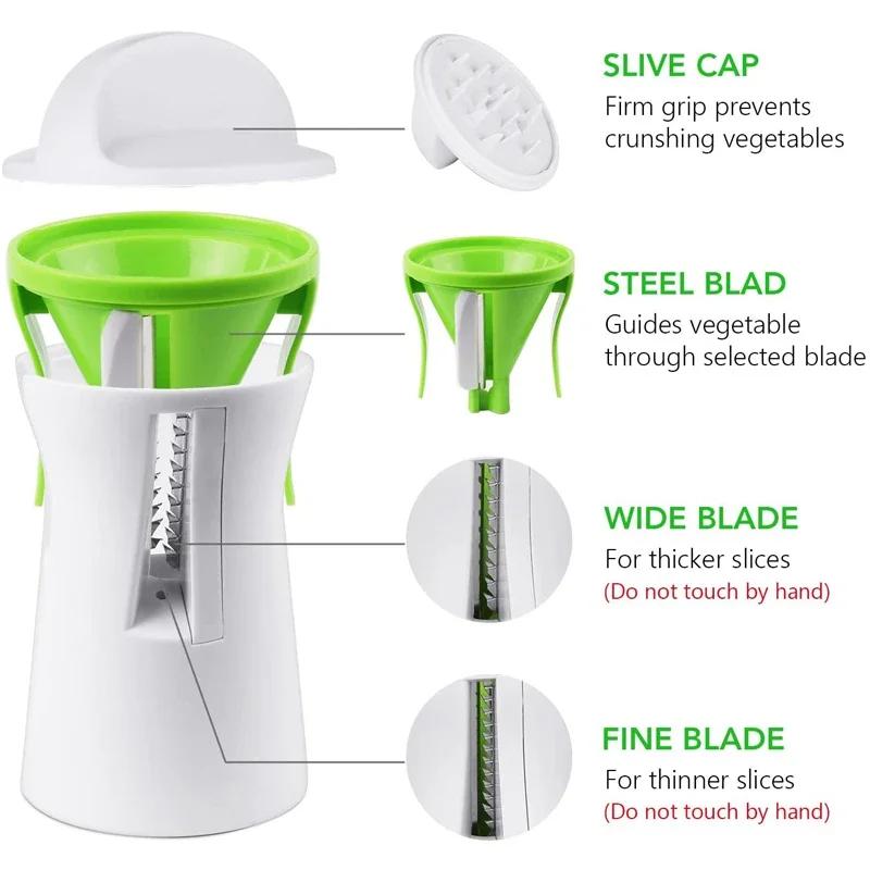 Nouveau Broyeur de légumes en spirale, machine à spaghetti, entonnoir en spirale, râpe à légumes