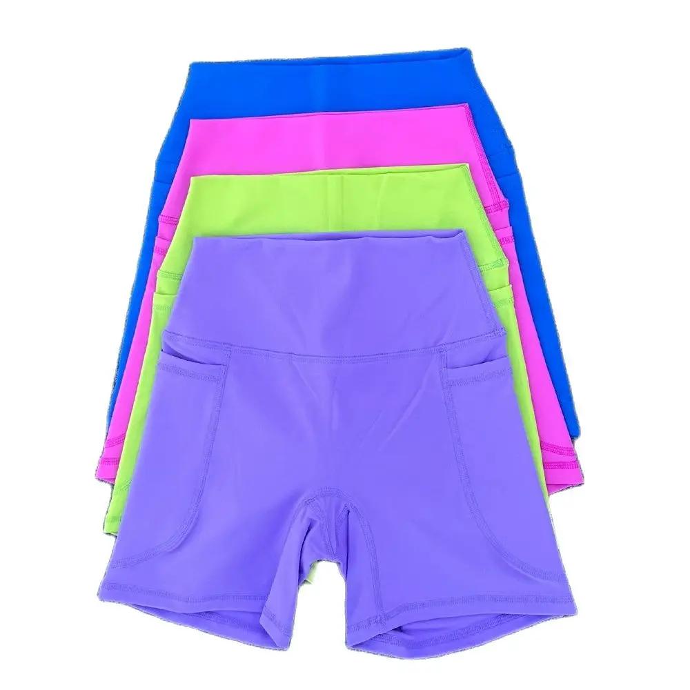 Short de Yoga pour femmes, taille haute, ventre, cyclisme, séchage rapide, respirant, collants de Fi