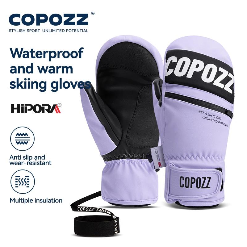 COPOZZ nouvelle mise à niveau épaissir gants de Ski hiver hommes femmes 3M Thinsulate gants de Snowb