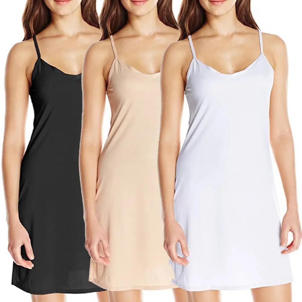 Robes de grande taille pour femmes, jupon d'été fin sans couture en soie glacée, sous-jupe, sans man