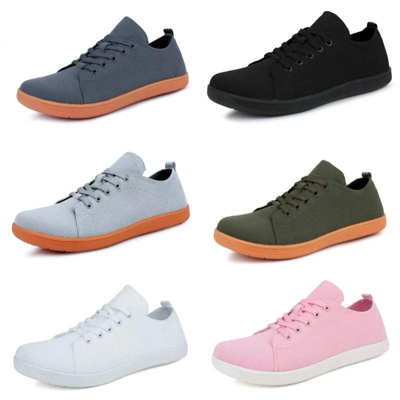 Chaussures pieds nus à bout large pour hommes et femmes, baskets de marche minimalistes |   Semelle 