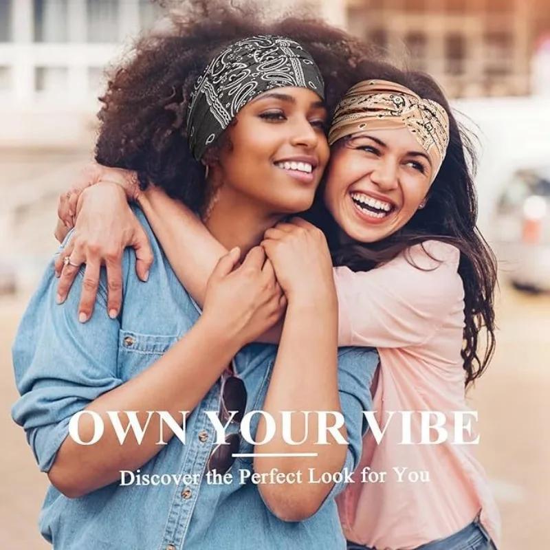 Nouveau Bandeau de Yoga pour Femme, Bandeau Croisé Imprimé Style Européen et Américain, Accessoire d