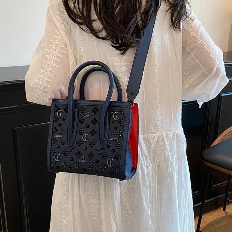 Sac fourre-tout tendance ajouré, grande capacité, sac à bandoulière polyvalent pour le quotidien et 