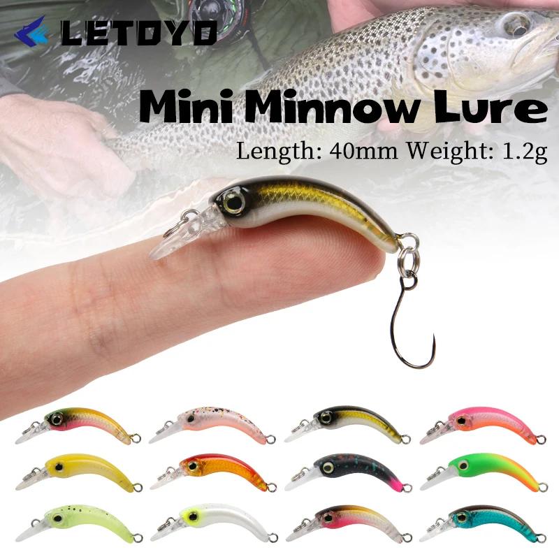 LETOYO Mini truite leurre 1.2g flottant vairon truite leurre de pêche Micro dur leurres appâts artif