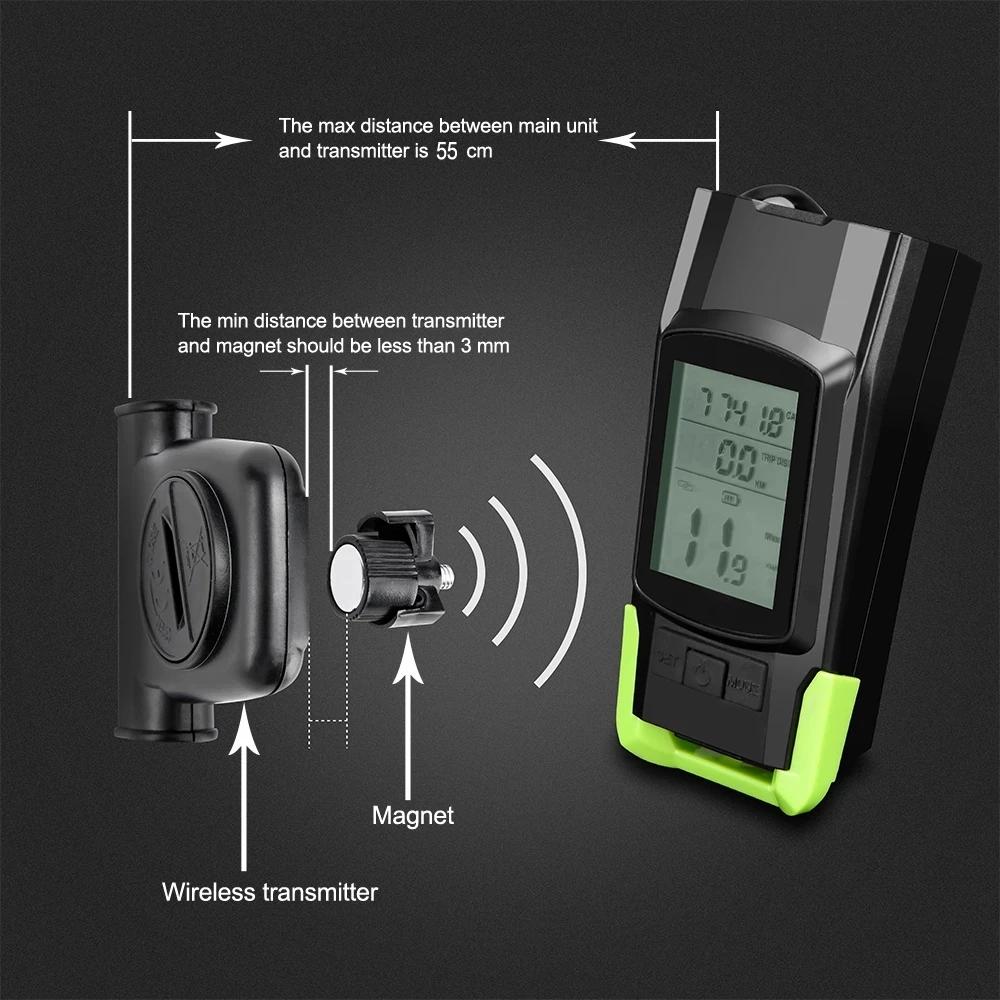 4 Mode USB vélo lumière lampe ordinateur de vélo 3 Mode klaxon lampe de poche Cycle vélo compteur de