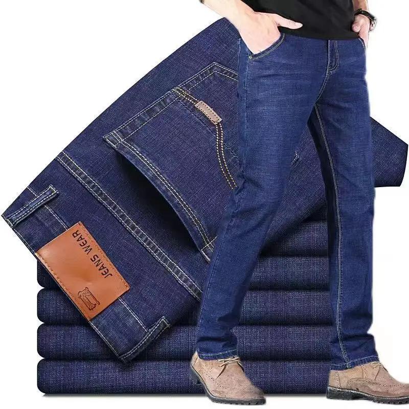 Nouveaux Jeans Classiques pour Hommes, Pantalons Homme, Denim Noir Doux, Style Biker, Salopette Masc
