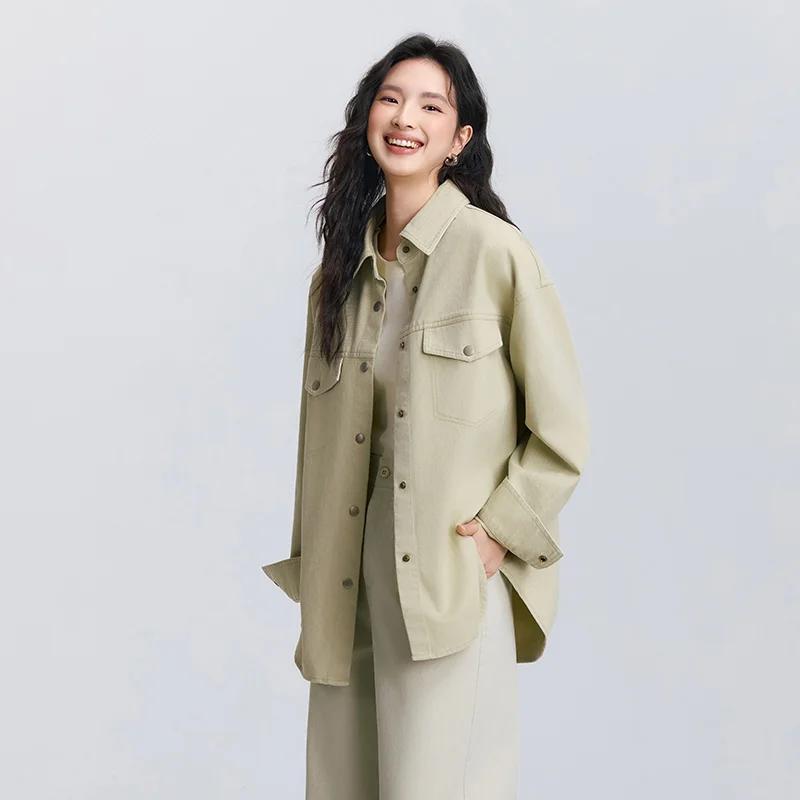 Chemise à manches longues pour femme Semir, mi-longue, oversize, nouvelle collection printemps 2025,
