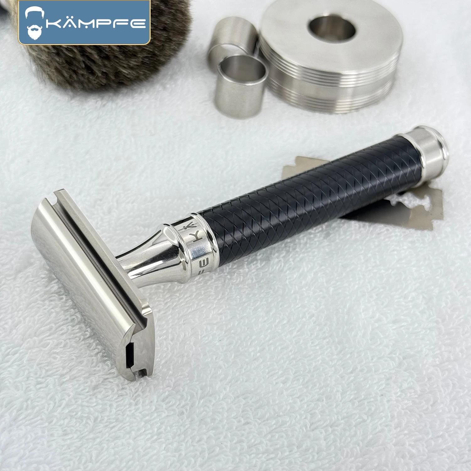 Tête de rasoir de sécurité en titane KAMPFE pour homme - Outil de toilettage à glissement fluide, ca