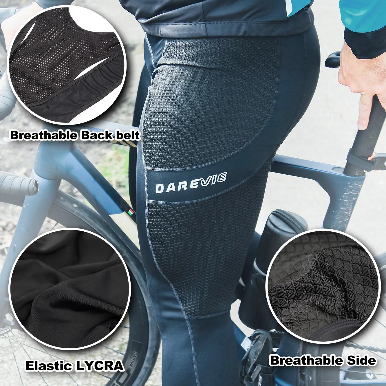 DAREVIE – pantalon à bretelles de cyclisme pour hommes, respirant, moulant, avec coussin de Gel, 6 h