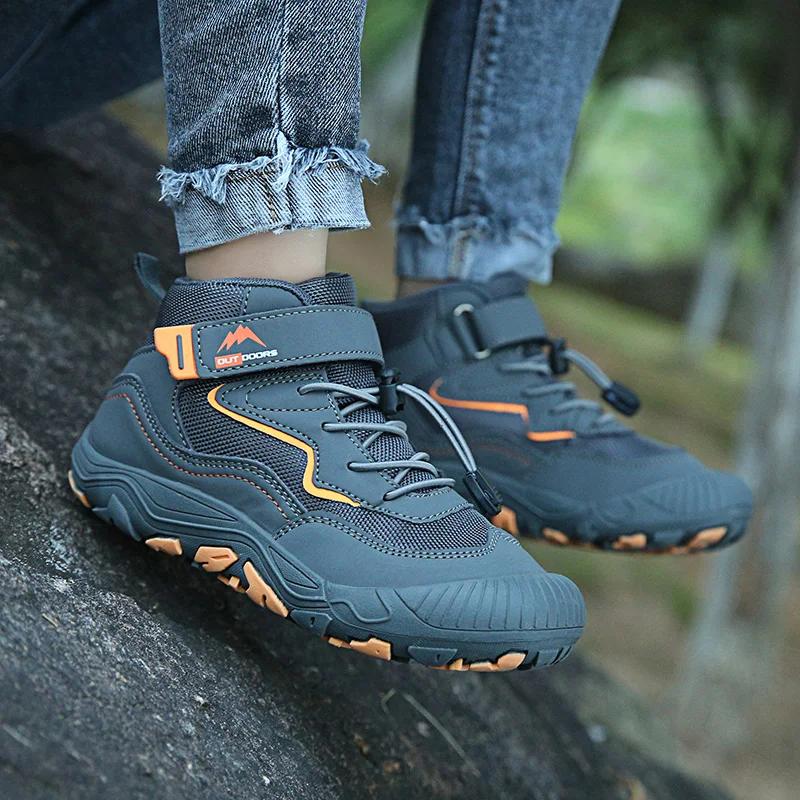 Chaussures de randonnée montantes pour enfants, baskets de Trekking imperméables, bottes d'escalade 