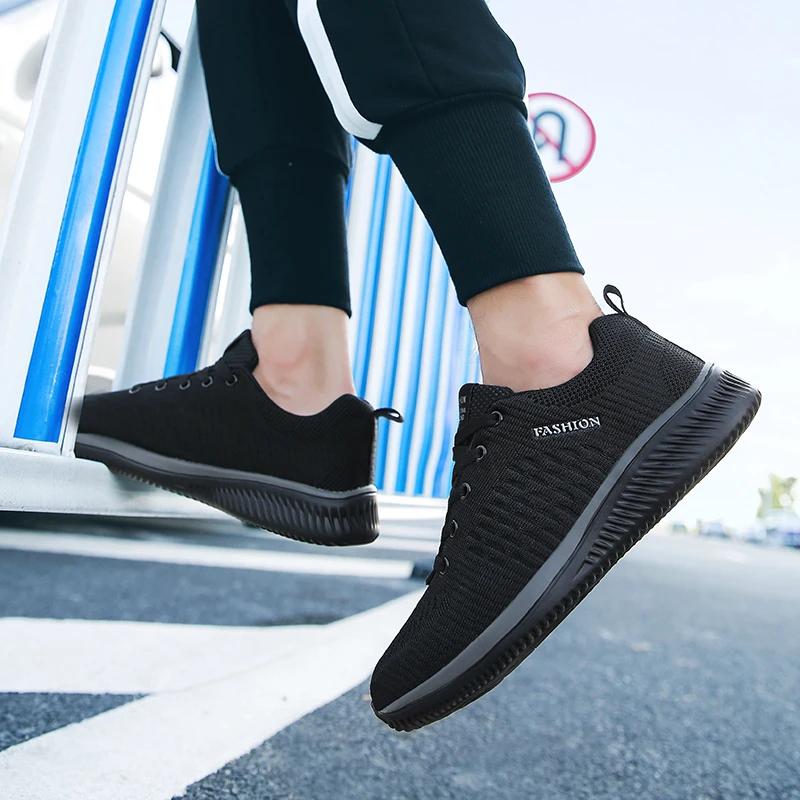 Hommes chaussures de course respirant léger confortable hommes chaussures décontractées Tenis en ple