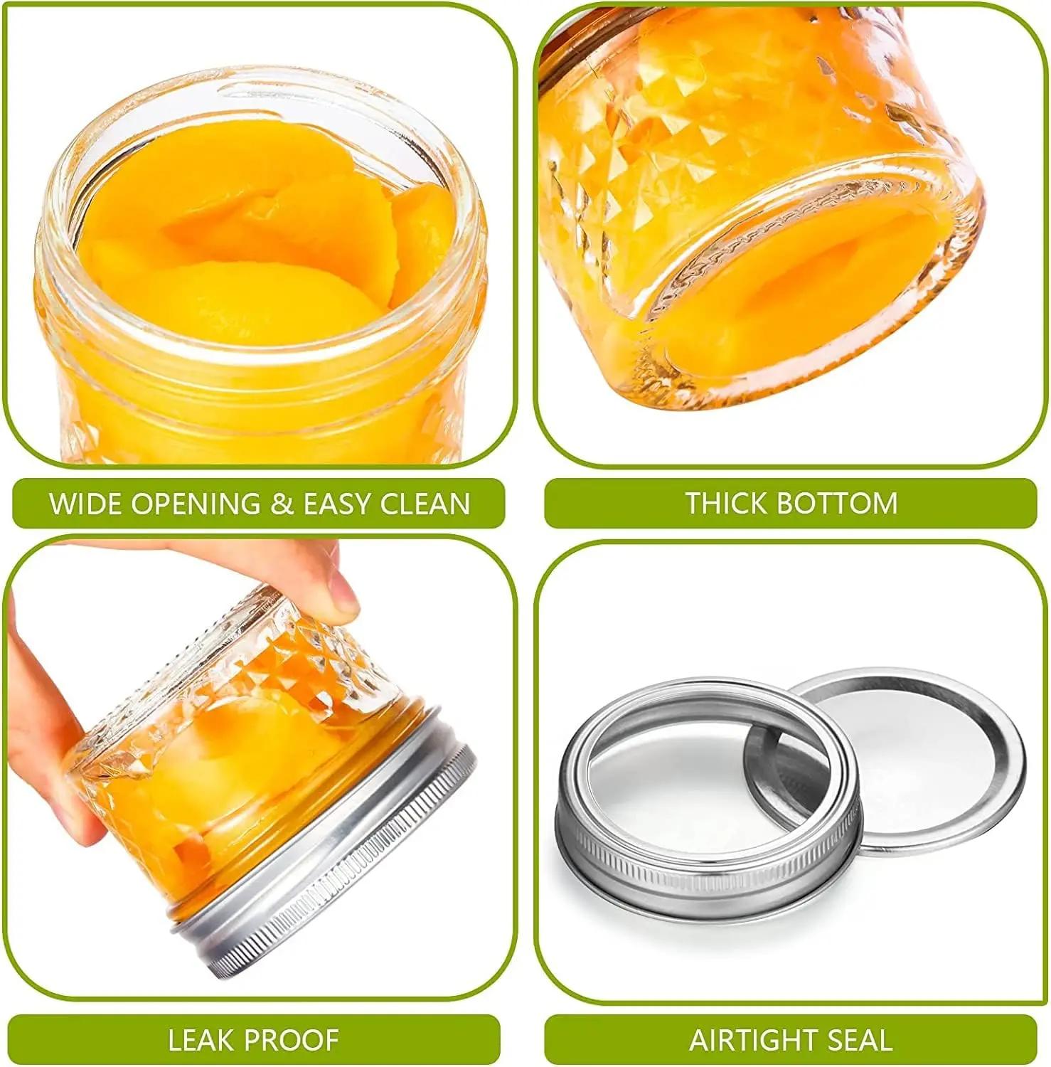 Petits pots à épices en verre, mini pots Mason, pots à MSI de 120ml, 4oz, avec veds réguliers, pour 