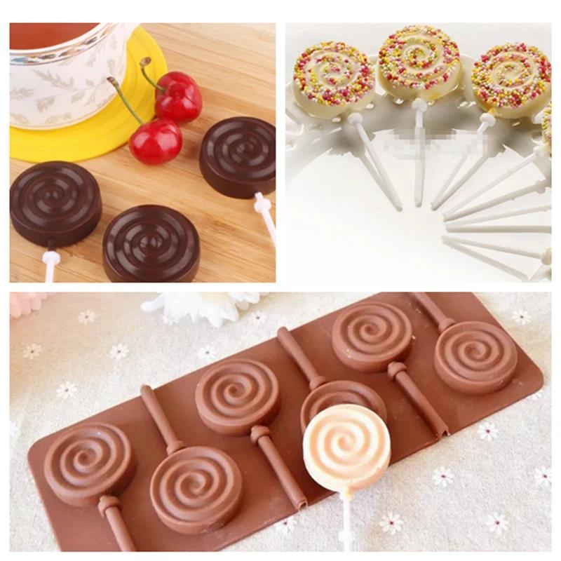 Moule rond à sucettes en Silicone, fleur mignonne, gelée, bonbons, chocolat, savon, ustensiles de cu