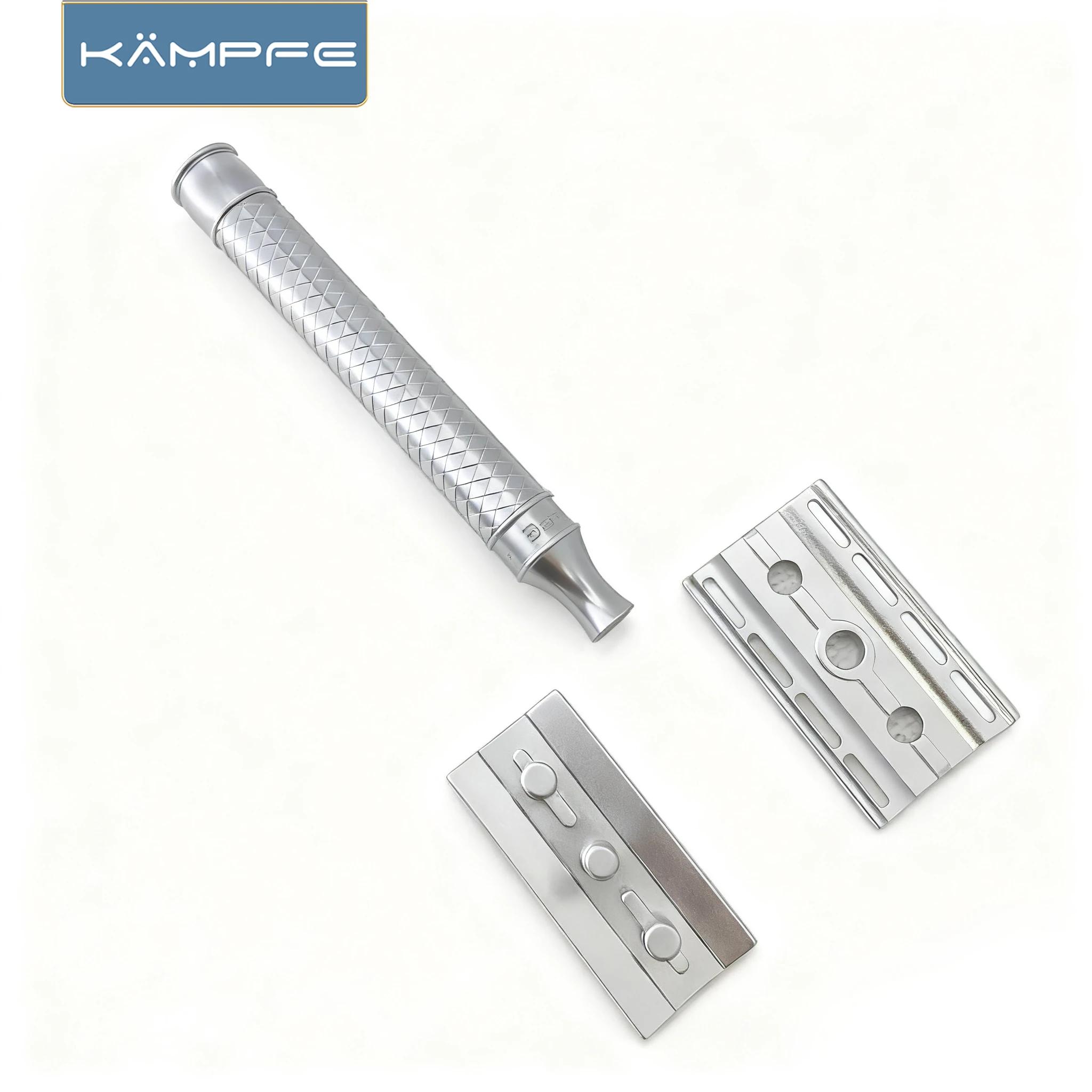Rasoir de sécurité à double tranchant KAMPFE pour hommes, manche en aluminium, meilleur rasoir, cade