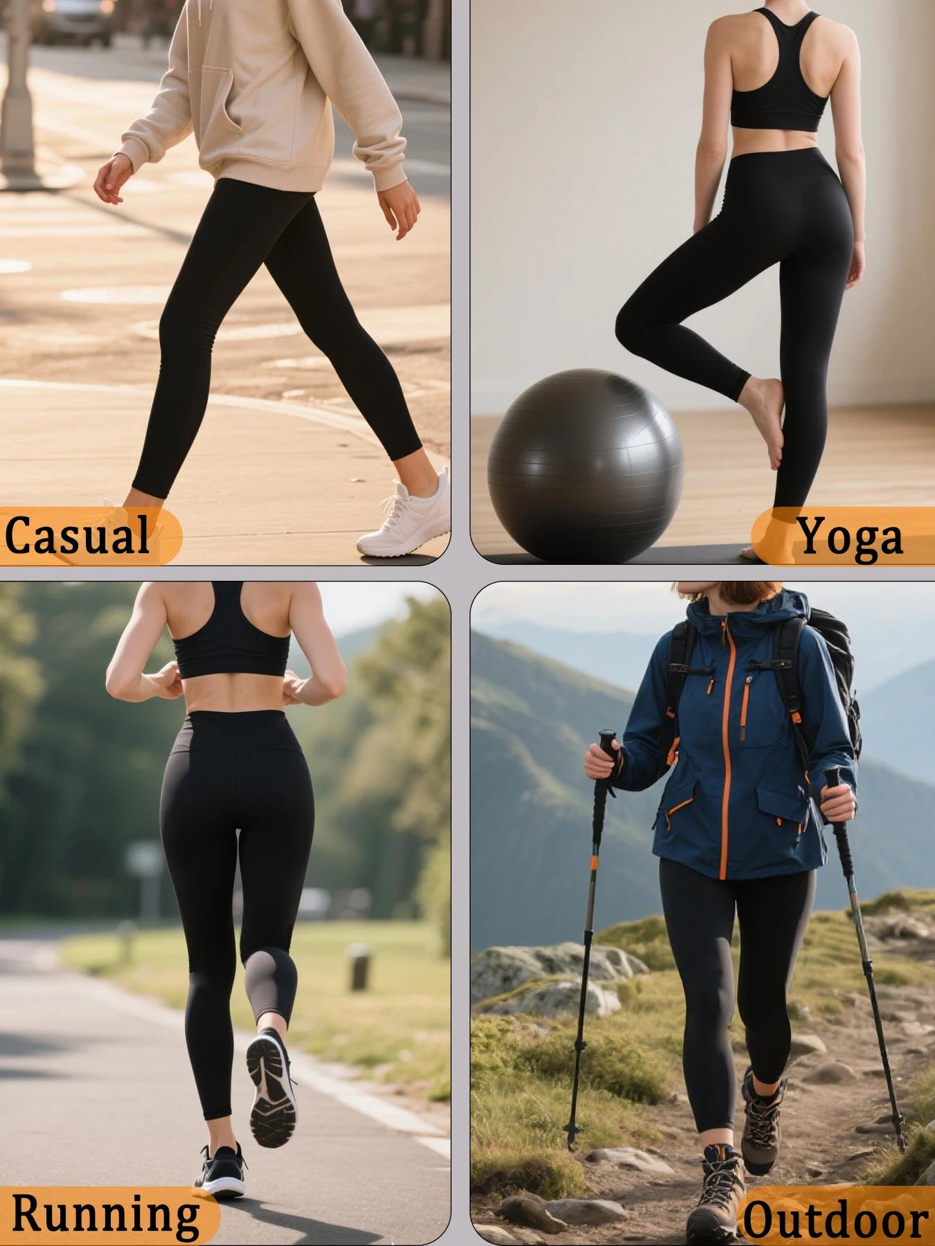 Leggings super doux avec poches pour femmes, pantalons de yoga d'entraînement taille haute pour le c