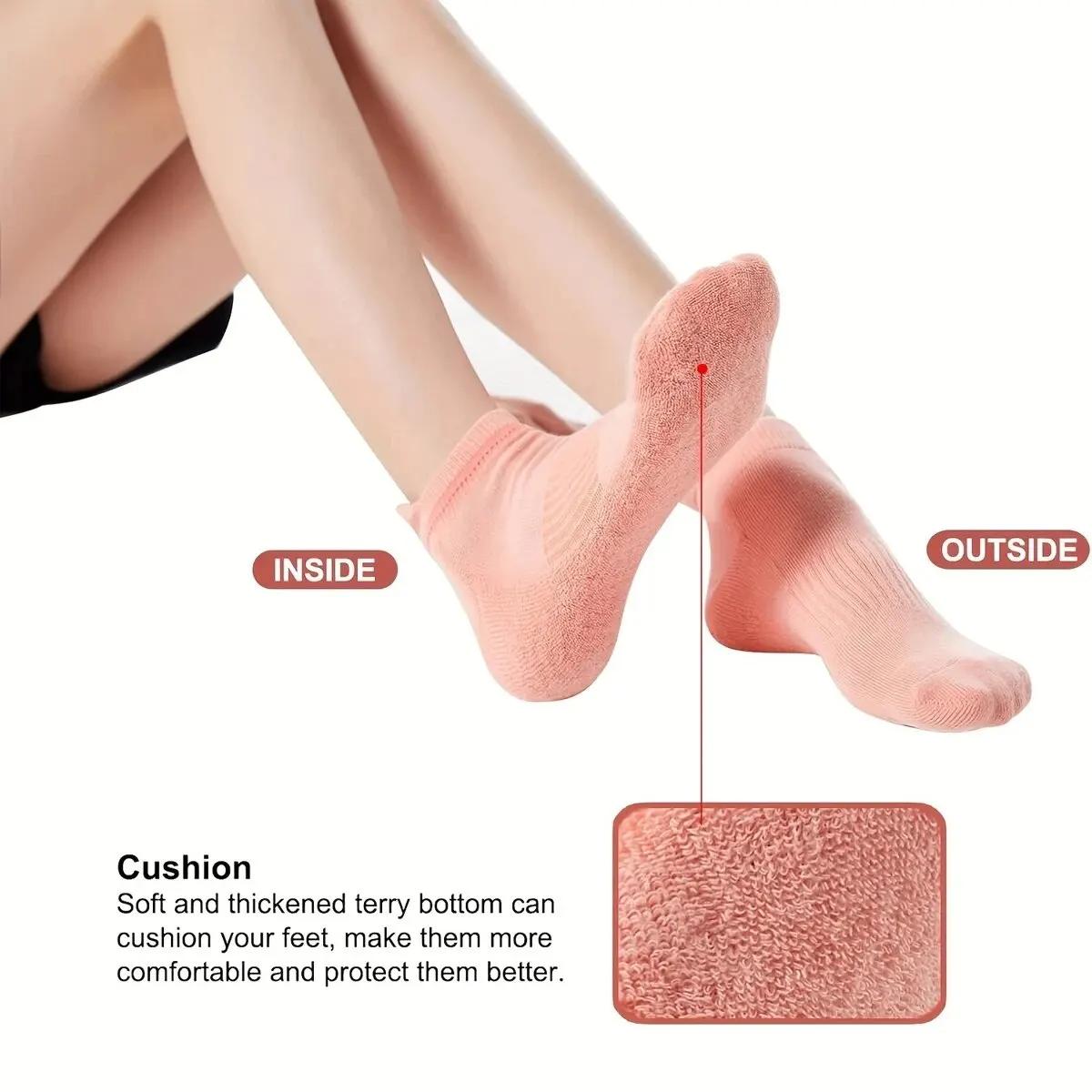 Chaussettes yoga antidérapantes femmes - Coton respirant fitness pilates danse
