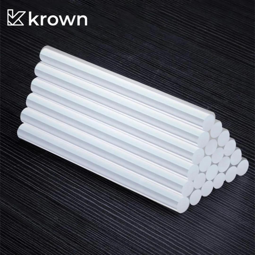 KROWN-Bâtons de colle en silicone, 10-11mm/7mm x 180mm, Viscosité de bain, Translucide, Thermofusibl