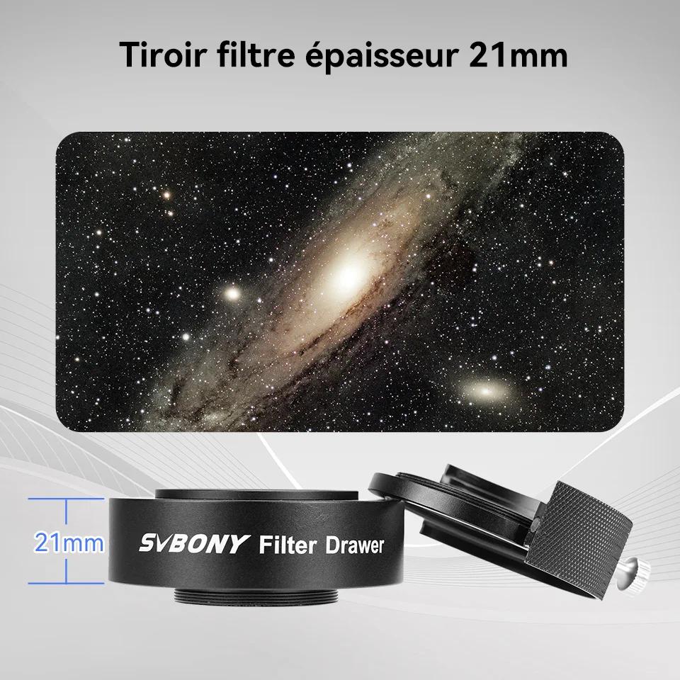 Svbony SV226 tiroir-filtre moulage intégré conception de fuite de lumière Nti avec support pour photographie de ciel pro